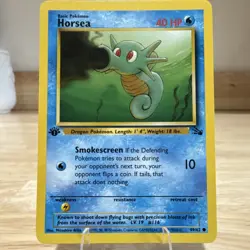 Pokemon Horsea Fossil 49/62 1st Edition 1999 Wizards - Image 1