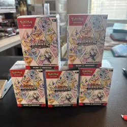 Lot of 5 Pokemon TCG Prismatic Evolutions Booster Bundle Boxes RESEALED Read Des - Image 1