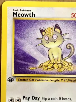 Meowth 56/64 Jungle Set 1st Edition 1999 Vintage Pokemon TCG - Image 2