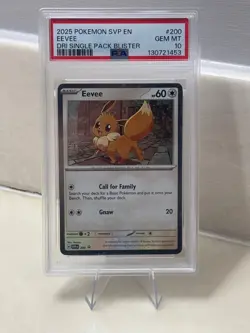 PSA 10 - 2025 POKEMON SVP EN-SV BLACK STAR PROMO 200 EEVEE | COSMO | LOW POP - Image 1