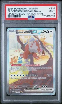 Bloodmoon Ursaluna ex #216 PSA 9 • 2024 Twilight Masquerade SIR Mint Pokemon - Image 1