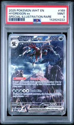 2025 POKEMON WHT EN-WHITE FLARE SPECIAL ILLUSTRATION RARE HYDREIGON EX PSA 9 - Image 1