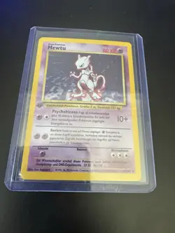 Mewtu Mewtwo Holo 10/102 1st Edition German Base Set 1999 WOTC Pokemon MP - Image 2