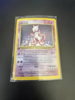 Mewtu Mewtwo Holo 10/102 1st Edition German Base Set 1999 WOTC Pokemon MP - Image 5