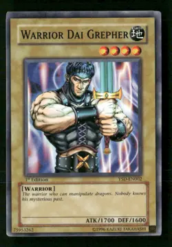 Warrior Dai Grepher #YSD-EN002 Yugioh 1st Edition - Image 1