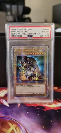 PSA 10 - Yu-Gi-Oh Card - LC01-EN005 - DARK MAGICIAN (25th QCSR Holo) - GEM MINT - Image 1