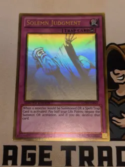Yu-Gi-Oh! Solemn Judgment Ghost Rare GLD5-EN045 Limited Edition - Image 2