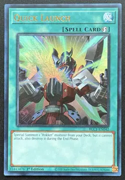Quick Launch BLC1-EN042 (Gold) Ultra Rare 1st Edition Yu-Gi-Oh! - Image 1