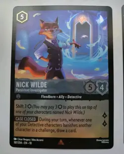 Disney Lorcana TCG - Whispers In The Well: Nick Wilde (187/204) - Rare Foil-NM - Image 1