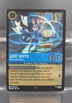 Disney Lorcana Judy Hopps - Uncovering Clues 156/204 Whispers in the Well Foil - Image 1