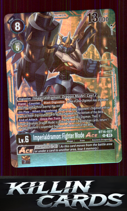 Imperialdramon: Fighter Mode ACE BT16-027 R Digimon Card Game Rare Beginning Obs - Image 1