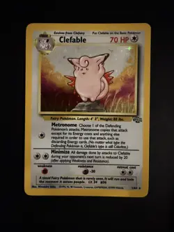Pokemon Card Clefable 1/64 1999 Wotc Jungle Set Holo Rare - Image 1