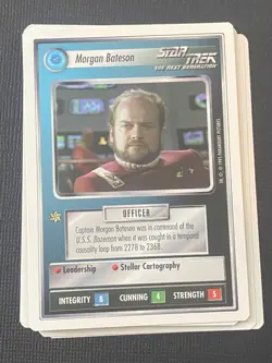 Star Trek CCG 1E WB95 Set MORGAN BATESON Rare Card NEVER PLAYED - Image 1