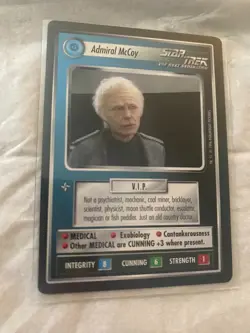 Star Trek CCG 1E ADMIRAL McCOY Card NEVER PLAYED - Image 1