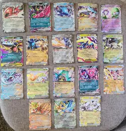 Pokemon TCG EX Lot 18 Cards Raging Bolt Kingdra Mewtwo Gouging Fire Hoopa - Image 1