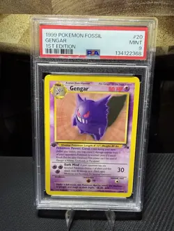 Pokemon Gengar TCG Fossil 1st Edition Nonholo Card 20/62 PSA 9 - Image 1