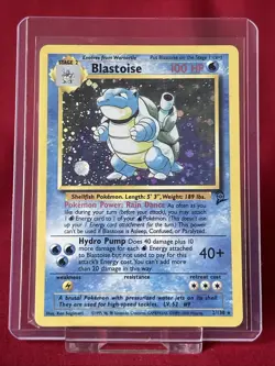 Blastoise 2/138 Holo Base Set 2 Pokemon Card LP Condition - Image 1
