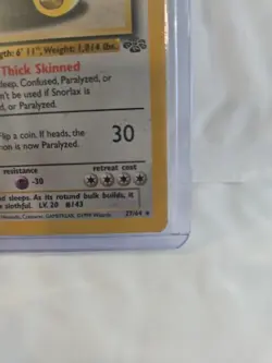 Snorlax 27/64 Jungle Set Non-Holo Rare Pokemon TCG Card - Image 4