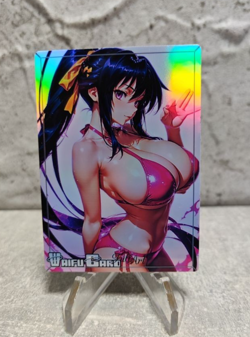 Akeno Himejima Trading Card Waifu Goddess Story Anime Girl holo Karte Manga Full - Image 1