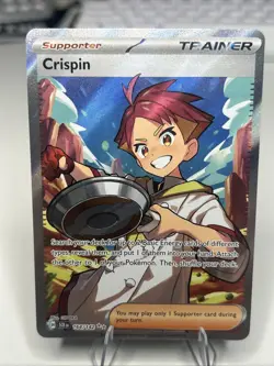 Pokemon TCG Trainer Crispin 164/142 Stellar Crown Ultra Rare Holo Card - Image 1