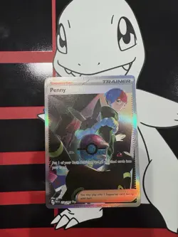 Pokemon TCG Penny Paldean Fates Trainer Holo Card 239/091 Illustration Rare - Image 1