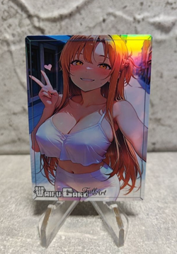 Asuna Trading Card Waifu Goddess Story Anime Girl holo Karte Manga Full Art - Image 1