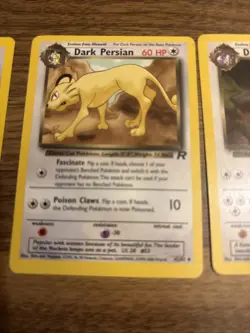 team rockets pokemon cards lot Eevee, Dark Persian, Dark Raticate, Squirtle - Image 4