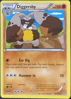 Diggersby 90/160 XY - Primal Clash Regular - Pokemon Card - Image 1