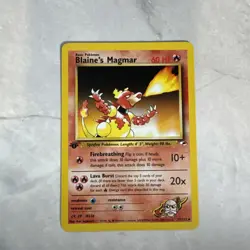 Pokemon Card - Blaine's Magmar Gym Heroes 37/132 Uncommon 1st Edition - Image 1