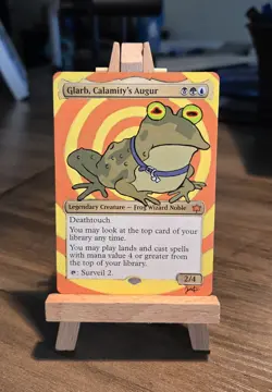 MTG Hand Painted Alter: Hypnotoad As Glarb Calamity's Augur - Image 1