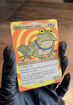 MTG Hand Painted Alter: Hypnotoad As Glarb Calamity's Augur - Image 2