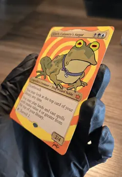 MTG Hand Painted Alter: Hypnotoad As Glarb Calamity's Augur - Image 3
