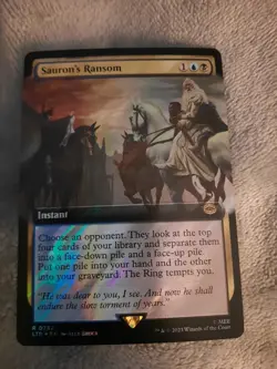 Mtg. Sauron's Ransom. Surge Foil Extended Art. The Lord of the Rings. - Image 2