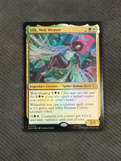 FOIL Silk, Web Weaver SPM 0145 Rare Magic the Gathering Marvel's Spider-Man - Image 1