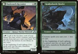 Duskwatch Recruiter // Krallenhorde Howler - Foil Shadows over Innistrad NM MTG - Image 1