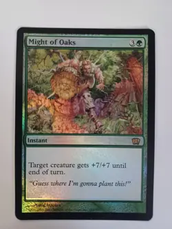 Magic The Gathering 8th Edition #265 Might of Oaks Rare Foil MTG TCG CCG - Image 1