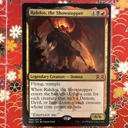 Rakdos, the Showstopper Ravnica Allegiance Regular Mythic Legendary Demon 199 - Image 1