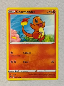 Charmander 023/185 Common Vivid Voltage Pokemon Reverse Holo Near Mint - Image 1