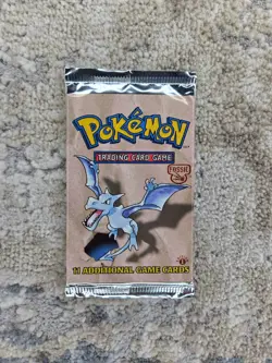 Pokemon 1st Edition Fossil Booster Pack - Aerodactyl - Image 1