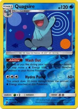 1x Quagsire - 26/70 - Uncommon - Reverse Holo Lightly Played Pokemon SM07.5 - Dr - Image 1