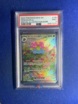 2023 POKEMON MEW EN-151 SPECIAL ILLUSTRATION RARE #198 VENUSAUR EX PSA 9 - Image 1