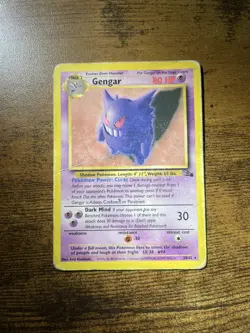 Pokemon TCG Gengar (Fossil) 20/62 Unlimited Rare Non Holo HP - Image 1