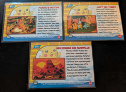 1999 Pokemon Topps Pikachu Vacation Movie Animation 3 Card Blue Logo - Image 2