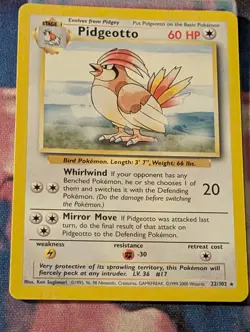 Pidgeotto 22/102 Base Set LP Pokemon - Image 1