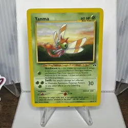LP+ Yanma Neo Discovery (N2) Unlimited Pokemon Card 36/75 Reg. Rare LP - Image 1