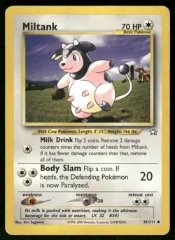 Pokemon Tcg Miltank #41 Pokemon Neo Genesis MP - Image 1