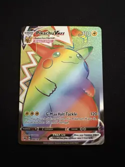 Pokemon Pikachu VMAX Rainbow Secret Rare 188/185 – SWSH Vivid Voltage – NM - Image 1