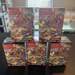 Lot of 5 Pokemon TCG Mega Evolution Booster Bundle Boxes RESEALED Read Des - Image 1