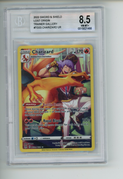 2022 Pokemon Lost Origin Charizard TG03/TG30 Trainer Gallery BGS 8.5 NM-MT+ - Image 1