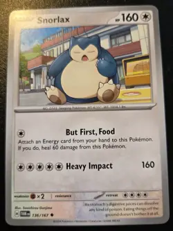 Snorlax 136/167 Uncommon Scarlet & Violet: Twilight Masquerade Pokemon TCG - Image 1